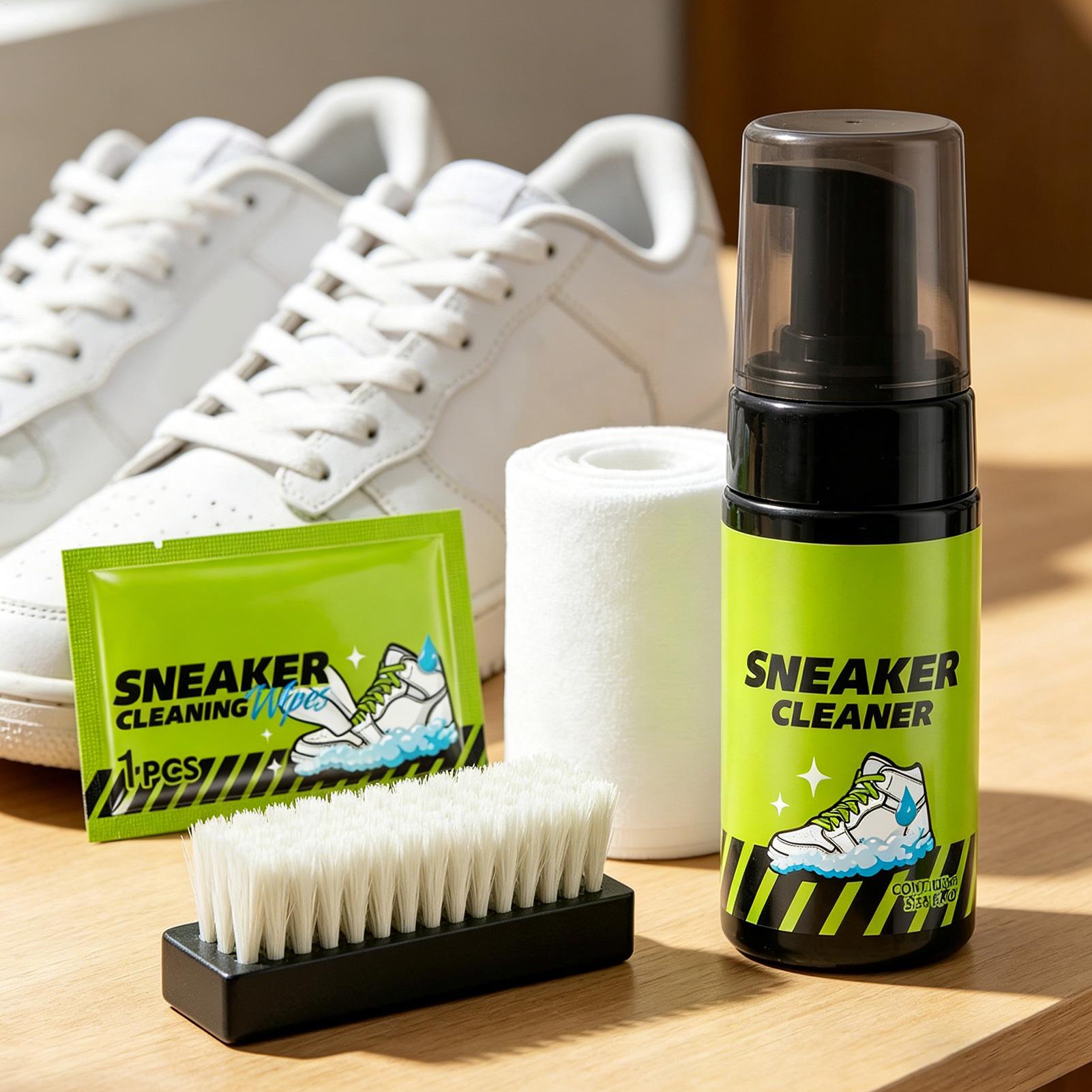 Sneaker Care Cleaner - スニーカークリーナー 4個 100ml フォーム ノーウォッシュケアリムーバー ホワイトシューズ磨き