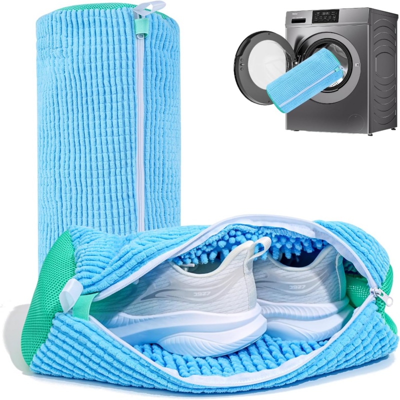 Sneaker Cleaning Kit - 洗濯機と乾燥機用の再利用可能な靴洗い用ランドリーバッグ - スニーカーとテニスシューズの汚れ落としキット
