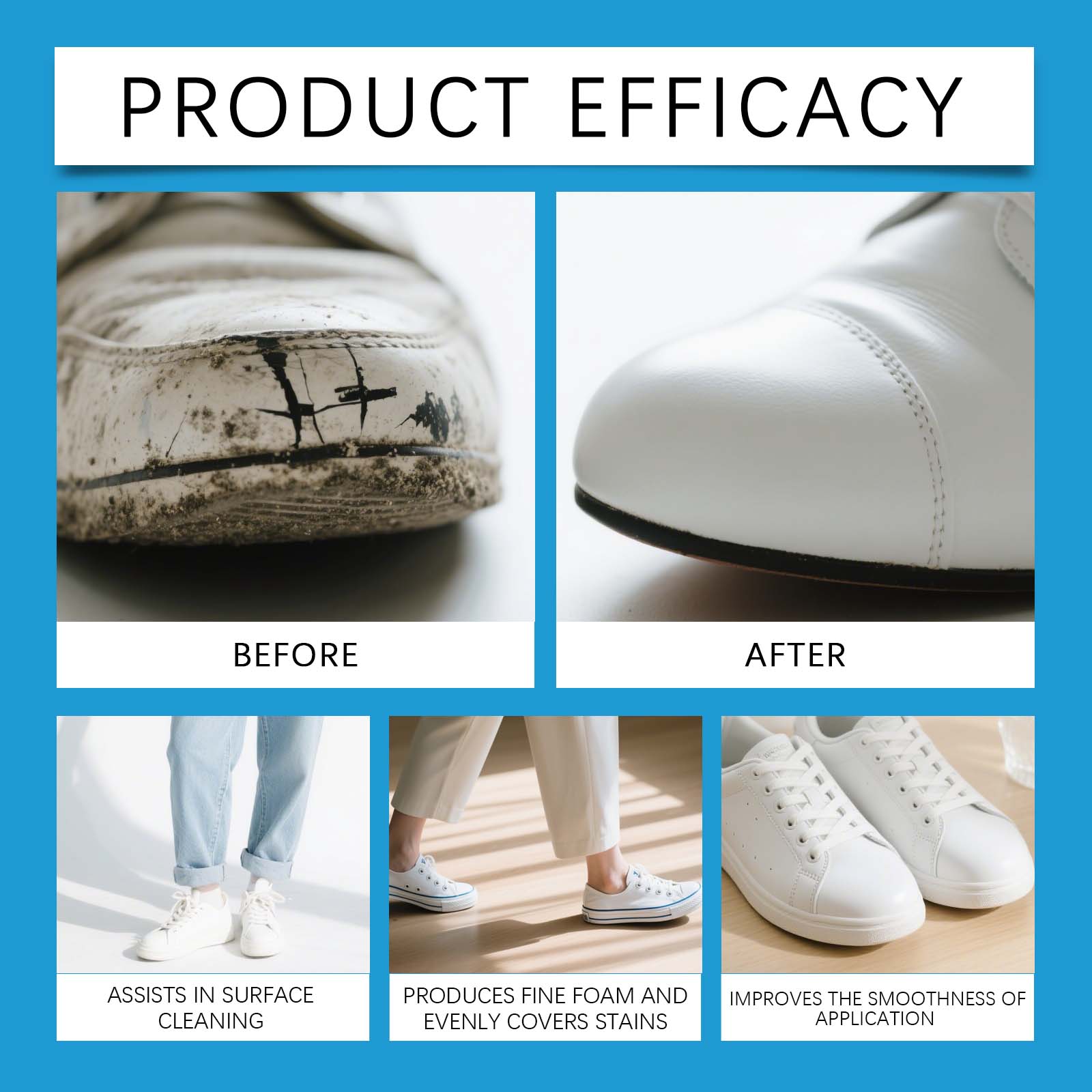 白い靴用クリーナークリーム スニーカーの汚れ落とし 水なしク - Sneaker Care Cleaner のレビューと価格