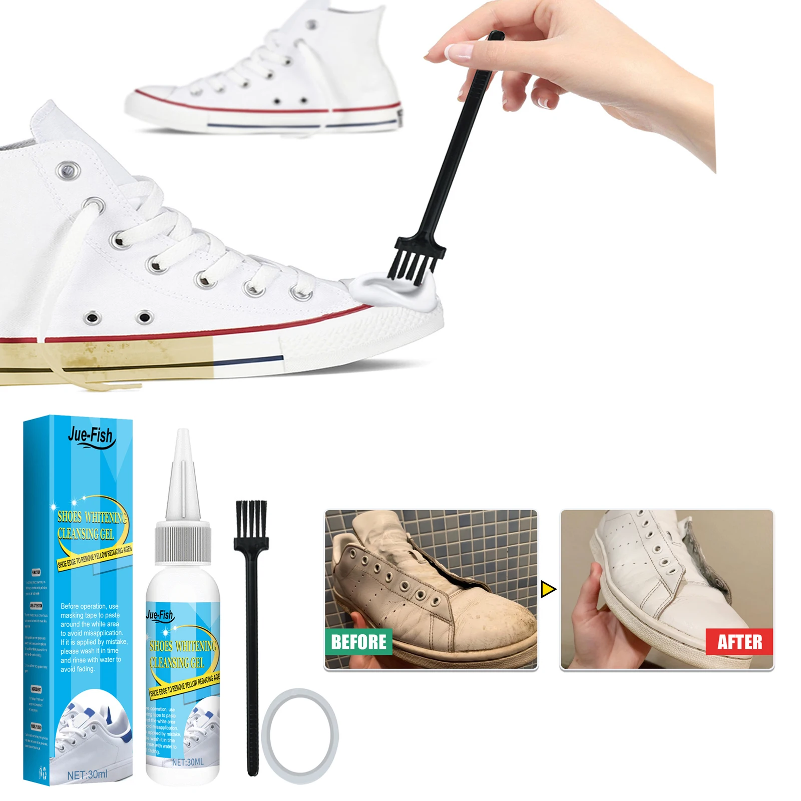 汚れを落とすための白い靴のクリーニングキット,汚れの除去,靴 - Sneaker Cleaning Kit のレビューと価格