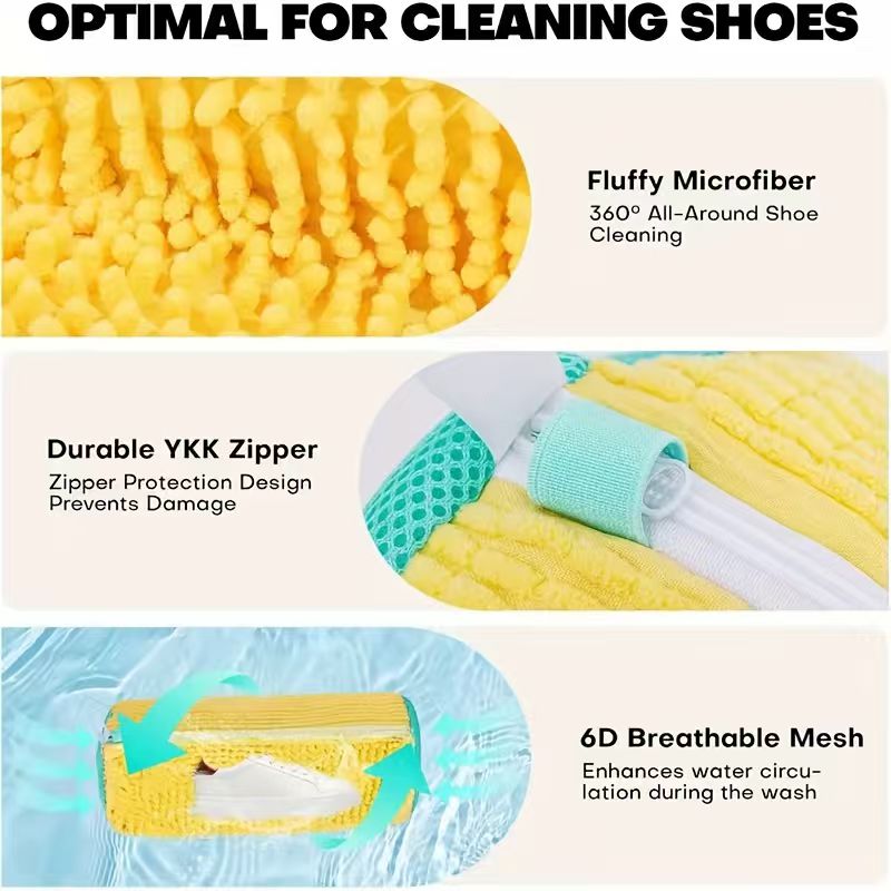 1PC 再利用可能なポリエステル製ランドリーシューズバッグ  - Sneaker Cleaning Kit のレビューと価格