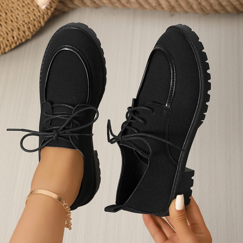 女性軽量カジュアルシューズレースアップロートップソリッドカラ - Sneakers Er のレビューと価格