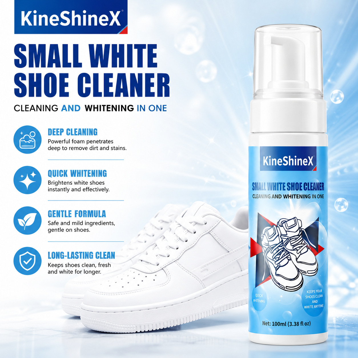 ギヘン靴クリーナーキット、水を使わない泡状靴クリーナー、靴ブ - Sneakers Care のレビューと価格